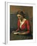 Girl Reading-Jean-Baptiste-Camille Corot-Framed Giclee Print