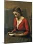 Girl Reading-Jean-Baptiste-Camille Corot-Mounted Premium Giclee Print