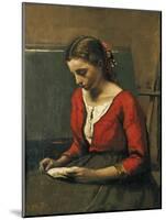 Girl Reading-Jean-Baptiste-Camille Corot-Mounted Giclee Print