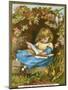 Girl Reads Among Flowers-null-Mounted Art Print