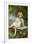 Girl Reads on Bench-Edouard Cabane-Framed Art Print