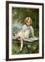 Girl Reads on Bench-Edouard Cabane-Framed Art Print