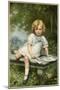 Girl Reads on Bench-Edouard Cabane-Mounted Premium Giclee Print