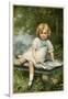 Girl Reads on Bench-Edouard Cabane-Framed Art Print