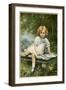 Girl Reads on Bench-Edouard Cabane-Framed Art Print