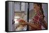 Girl Removing Raspberries from Freezer-William P. Gottlieb-Framed Stretched Canvas