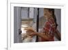 Girl Removing Raspberries from Freezer-William P. Gottlieb-Framed Photographic Print