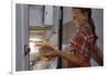 Girl Removing Raspberries from Freezer-William P. Gottlieb-Framed Photographic Print