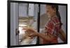 Girl Removing Raspberries from Freezer-William P. Gottlieb-Framed Photographic Print