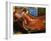 Girl Resting on a Chaise Longue, 1922 (Oil on Canvas)-Therese Lessore-Framed Giclee Print