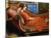 Girl Resting on a Chaise Longue, 1922 (Oil on Canvas)-Therese Lessore-Mounted Giclee Print