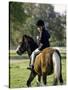 Girl Riding on a Pony-null-Stretched Canvas