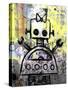 Girl Robot Color-Roseanne Jones-Stretched Canvas