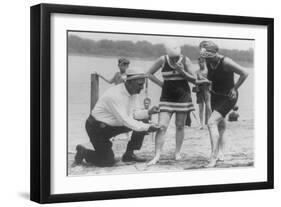 Girl's Bathing Suit Is Too Short for the Police Photograph - Washington, DC-Lantern Press-Framed Art Print