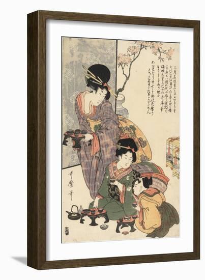 Girl's Festival (Hinamatsuri)-Kitagawa Utamaro-Framed Giclee Print