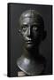 Girl's Head in Bronze-null-Framed Stretched Canvas