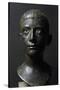 Girl's Head in Bronze-null-Stretched Canvas