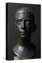 Girl's Head in Bronze-null-Stretched Canvas