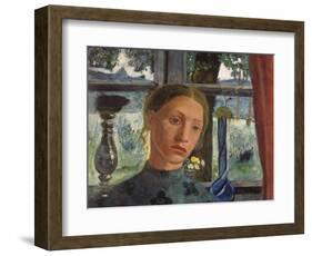 Girl's Head in Front of the Window-Paula Modersohn-Becker-Framed Giclee Print