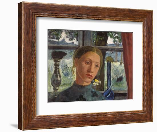 Girl's Head in Front of the Window-Paula Modersohn-Becker-Framed Giclee Print