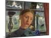 Girl's Head in Front of the Window-Paula Modersohn-Becker-Mounted Giclee Print