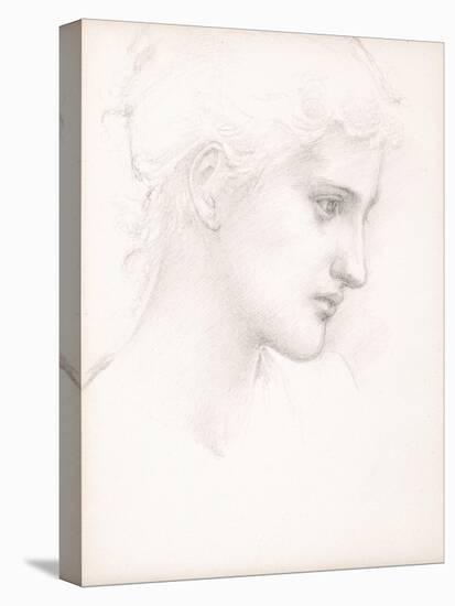 Girl's Head, Profile to Right, C.1880-Edward Burne-Jones-Stretched Canvas