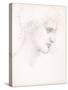 Girl's Head, Profile to Right, C.1880-Edward Burne-Jones-Stretched Canvas