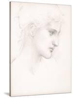 Girl's Head, Profile to Right, C.1880-Edward Burne-Jones-Stretched Canvas