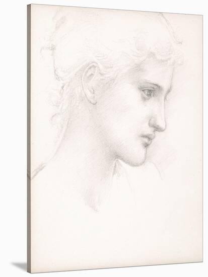 Girl's Head, Profile to Right, C.1880-Edward Burne-Jones-Stretched Canvas