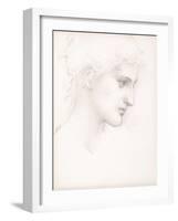 Girl's Head, Profile to Right, C.1880-Edward Burne-Jones-Framed Giclee Print