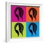 Girl's Profile in Pop-Art Style-Allaya-Framed Art Print