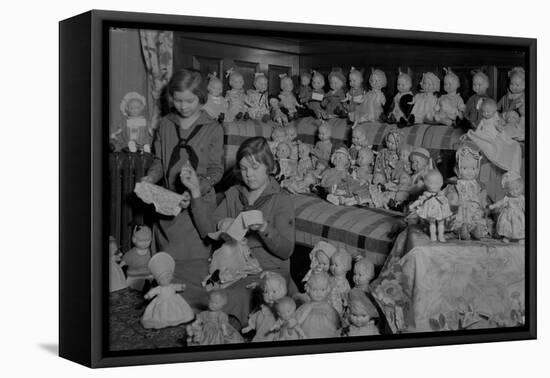 Girl Scouts Repairing Dolls, 1931-1932-Chapin Bowen-Framed Stretched Canvas