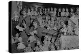 Girl Scouts Repairing Dolls, 1931-1932-Chapin Bowen-Stretched Canvas