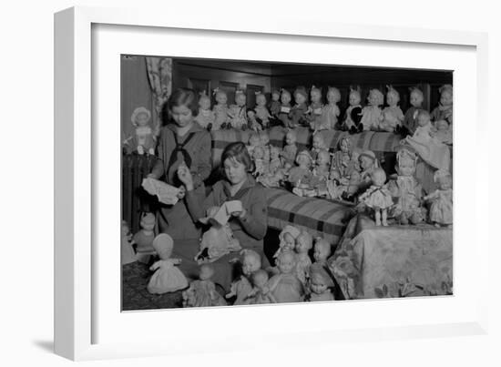 Girl Scouts Repairing Dolls, 1931-1932-Chapin Bowen-Framed Giclee Print