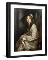 Girl Seated in a Chair-Sir James Jebusa Shannon-Framed Giclee Print