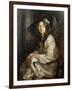 Girl Seated in a Chair-James Jebusa Shannon-Framed Giclee Print