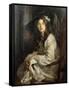 Girl Seated in a Chair-James Jebusa Shannon-Framed Stretched Canvas