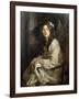 Girl Seated in a Chair-James Jebusa Shannon-Framed Giclee Print