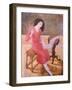 Girl Sewing, 1991-Patricia O'Brien-Framed Giclee Print