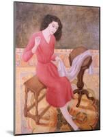 Girl Sewing, 1991-Patricia O'Brien-Mounted Giclee Print