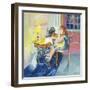 Girl Sewing, 2000-Joan Thewsey-Framed Giclee Print