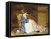 Girl Sewing - the Party Dress-William Wallace Gilchrist-Framed Stretched Canvas