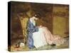 Girl Sewing - the Party Dress-William Wallace Gilchrist-Stretched Canvas