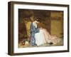 Girl Sewing - the Party Dress-William Wallace Gilchrist-Framed Giclee Print