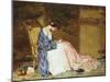 Girl Sewing - the Party Dress-William Wallace Gilchrist-Mounted Giclee Print