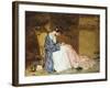 Girl Sewing - the Party Dress-William Wallace Gilchrist-Framed Giclee Print