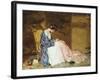 Girl Sewing - the Party Dress-William Wallace Gilchrist-Framed Giclee Print