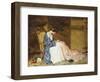 Girl Sewing - the Party Dress-William Wallace Gilchrist-Framed Giclee Print