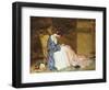 Girl Sewing - the Party Dress-William Wallace Gilchrist-Framed Giclee Print