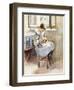 Girl Sewing-Theodore Robinson-Framed Giclee Print